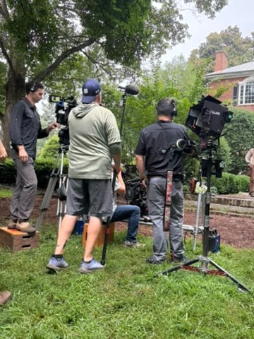 Roland Waddell on set