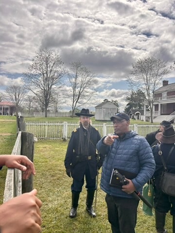 Roland Waddell directing on location